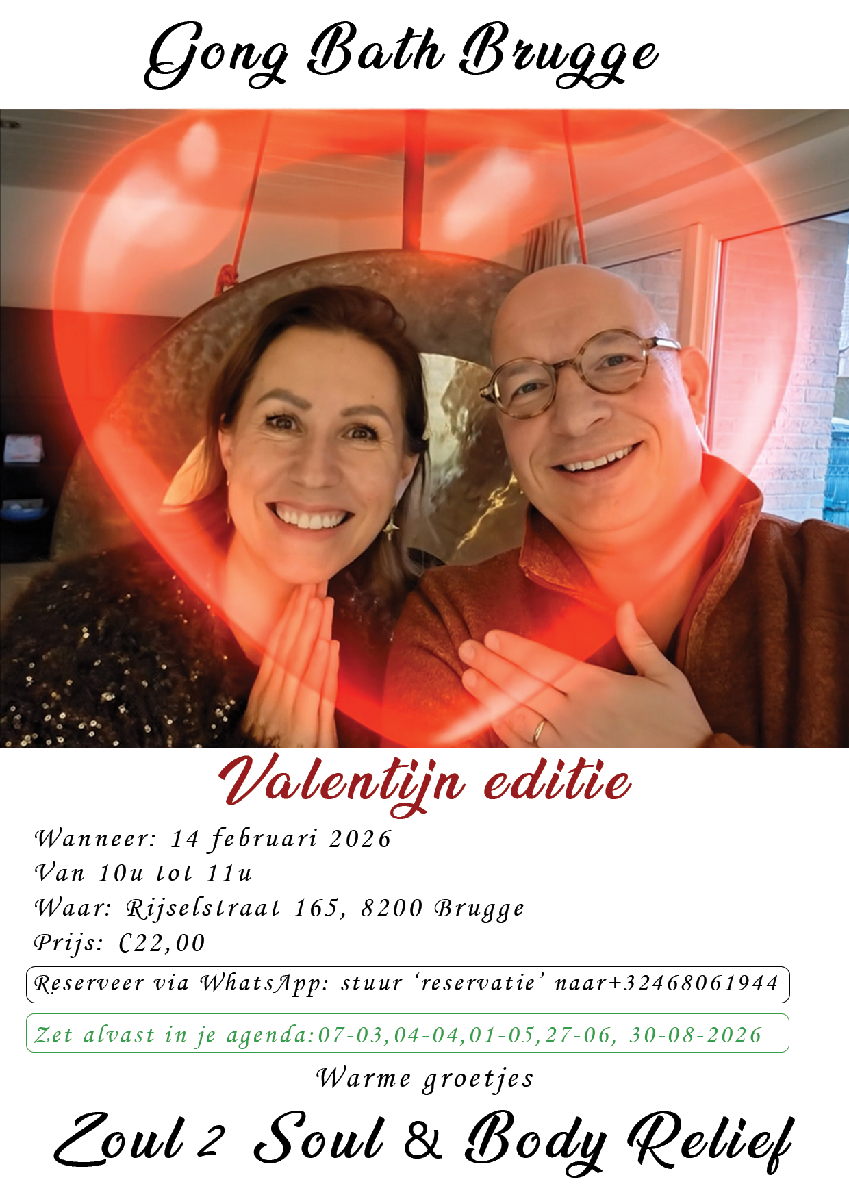 Valentijn editie Gong Bath Brugge